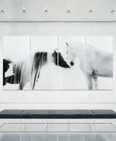 Empire Art Direct "Collection of Horses Iii Abcd" Frameless Free Floating Tempered Glass Panel Graphic Wall Art Set of 4, 72" x 36" x 0.2" Each