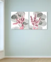 Empire Art Direct Eucalyptus Bush 1 2 Frameless Free Floating Tempered Glass Panel Graphic Wall Art, 24" x 24" x 0.2" Each, Set of 2