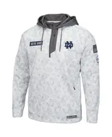 Men's Colosseum Arctic Camo Notre Dame Fighting Irish Oht Military-Inspired Appreciation Quarter-Zip Hoodie