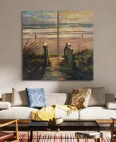 Empire Art Direct "Coastal Paradise Found" Fine Giclee Printed Directly on Hand Finished Ash Wood Wall Art, 60" x 60" x 1.5", Set of 2 - Multi