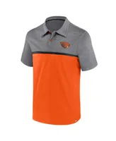 Men's Fanatics Orange, Gray Oregon State Beavers Polo Shirt