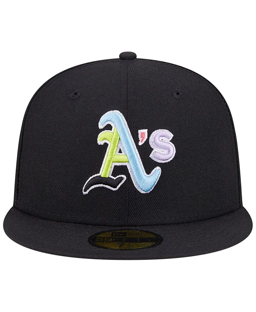 Men's New Era Black Oakland Athletics Multi-Color Pack 59FIFTY Fitted Hat