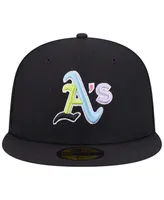 Men's New Era Black Oakland Athletics Multi-Color Pack 59FIFTY Fitted Hat