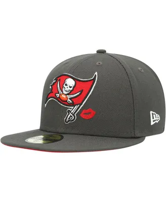 Men's New Era Pewter Tampa Bay Buccaneers Lips 59FIFTY Fitted Hat