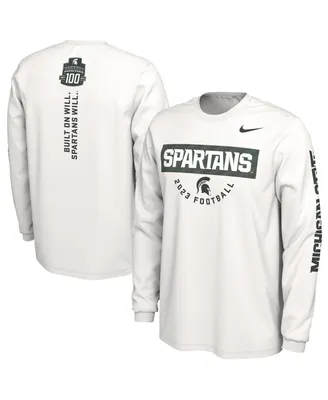 Men's Nike White Michigan State Spartans 2023 Fan Long Sleeve T-shirt
