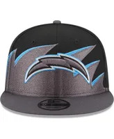 Men's New Era Black Los Angeles Chargers Tidal Wave 9FIFTY Snapback Hat