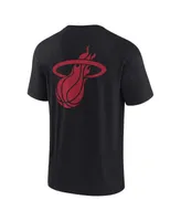 Men's and Women's Fanatics Signature Black Miami Heat Super Soft T-shirt