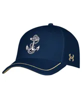 Youth Boys and Girls Under Armour Navy Navy Midshipmen Blitzing Accent Performance Adjustable Hat