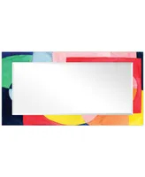 Empire Art Direct "Pop Perpetuity Ii" Rectangular Beveled Mirror on Free Floating Printed Tempered Art Glass, 54" x 28" x 0.4" - Multi