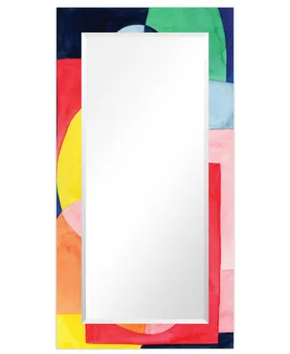 Empire Art Direct "Pop Perpetuity Ii" Rectangular Beveled Mirror on Free Floating Printed Tempered Art Glass, 54" x 28" x 0.4" - Multi