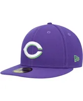 Men's New Era Purple Cincinnati Reds Lime Side Patch 59FIFTY Fitted Hat