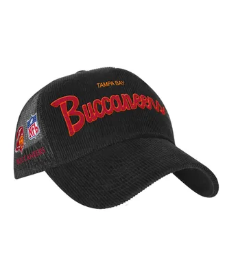Youth Boys and Girls Mitchell & Ness Black Tampa Bay Buccaneers Times Up Precurved Trucker Adjustable Hat