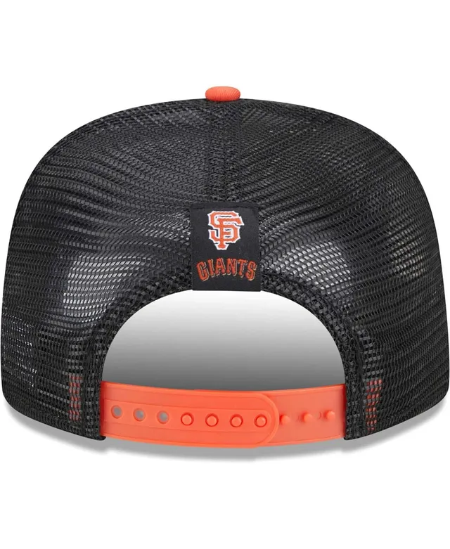 San Francisco Giants New Era Logo Zoom Trucker 9FIFTY Snapback Hat -  Black/Orange