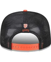 Men's New Era Black San Francisco Giants Speed Golfer Trucker Snapback Hat