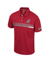 Men's Colosseum Crimson Washington State Cougars No Problemo Polo Shirt