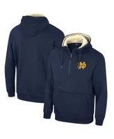 Men's Colosseum Navy Notre Dame Fighting Irish Half-Zip Hoodie