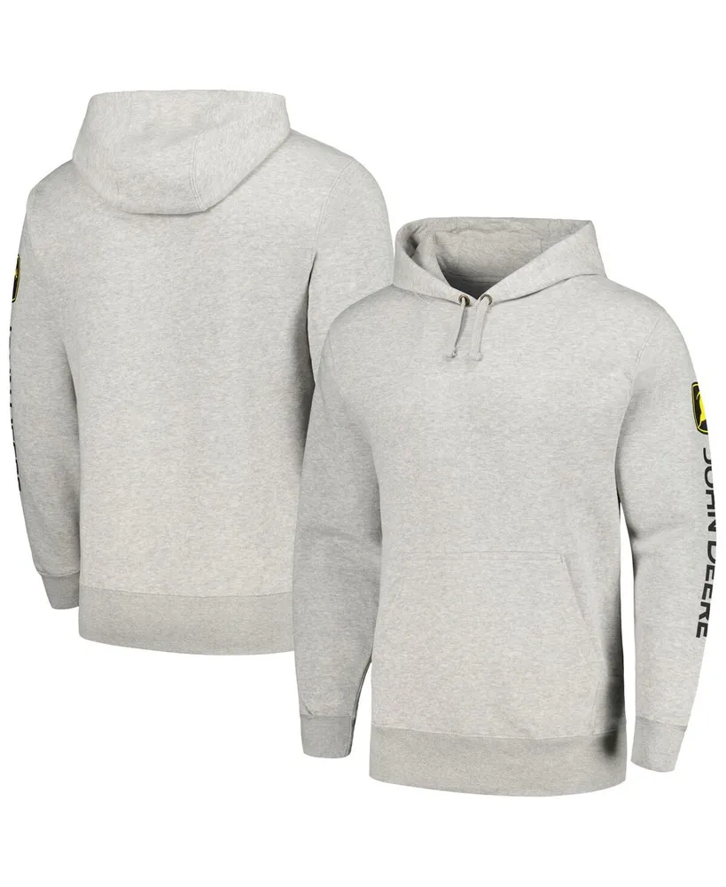 Men's and Women's Top of the World Heather Gray John Deere Classic Pullover Hoodie