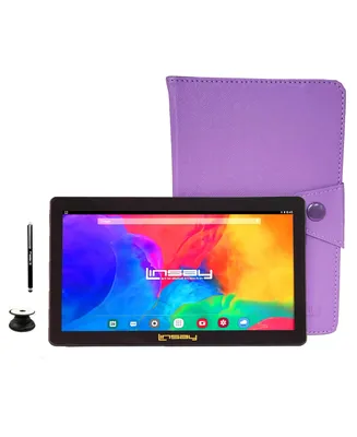 New Linsay 7" Wi-Fi Tablet Bundle with Purple Case, Pop Holder and Pen Stylus with 2GB Ram 64GB Newest Android 13
