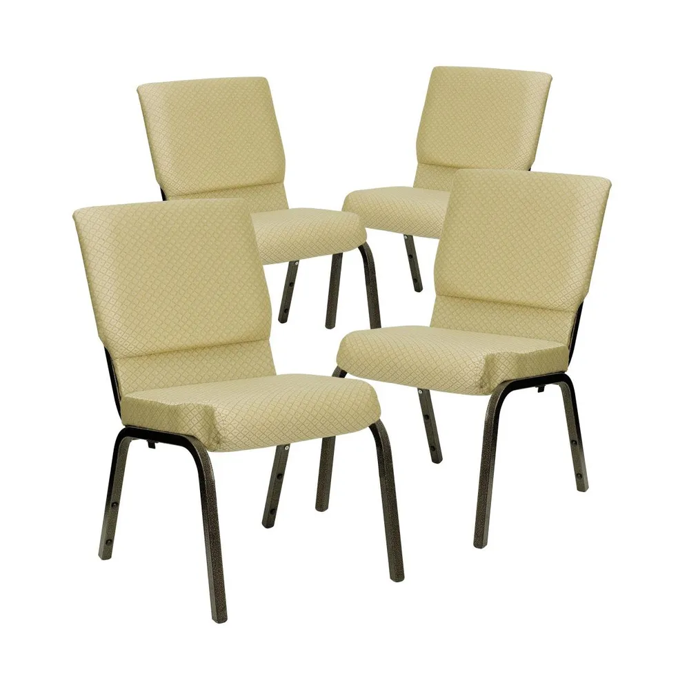 Emma+Oliver 4 Pack 18.5''W Stacking Church Chair