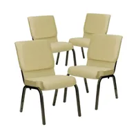 Emma+Oliver 4 Pack 18.5''W Stacking Church Chair