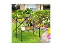 2-Tier Metal Plant Stand Garden Shelf