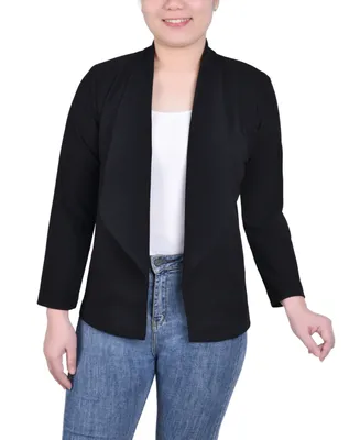 Ny Collection Petite Long Sleeve Ponte Jacket