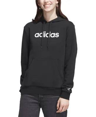 adidas Women's Fleece Linear Logo Pullover Hoodie