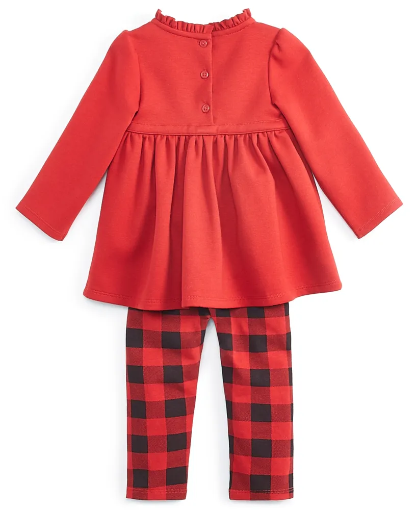 First Impressions Baby Girls Peplum Top and Leggings, 2 Piece Set, Created for Macy's