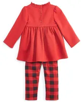 First Impressions Baby Girls Peplum Top and Leggings, 2 Piece Set, Created for Macy's