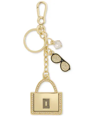 Karl Lagerfeld Paris Gold-Tone Sunglasses and Handbag Keychain