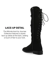 Journee Collection Women's Mirinda Rouched Stretch Knee High Boots