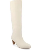 Journee Collection Women's Jovey Kitten Heel Tall Boots