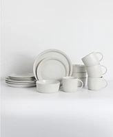 Table 12 Parchment Embossed 16 Piece Dinnerware Set, Service for 4