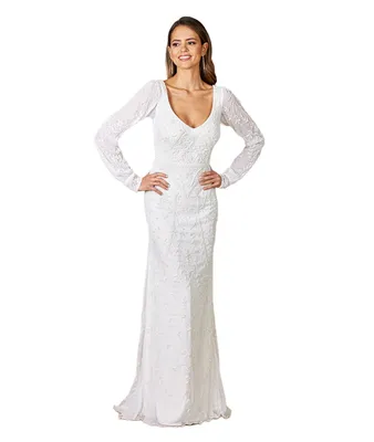 Lara Women's Gigi Romantic Long Sleeve Wedding Dress