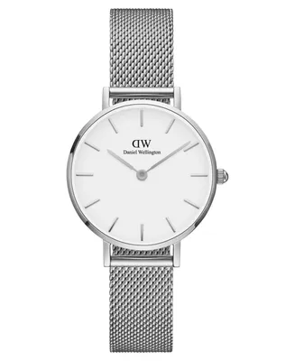 Daniel Wellington Women's Petite Melrose Silver-Tone Stainless Steel Watch 28mm