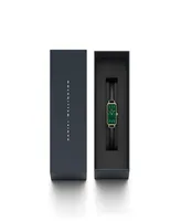 Daniel Wellington Women's Quadro Sheffield Black Leather Watch 20 x 26mm