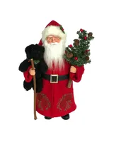 Santa's Workshop 15" Pine Cone Santa and Black Bear