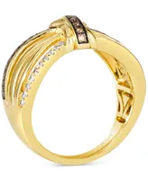 Le Vian Chocolate Diamond & Nude Diamond Knot Ring (3/8 ct. t.w.) in 14k Gold