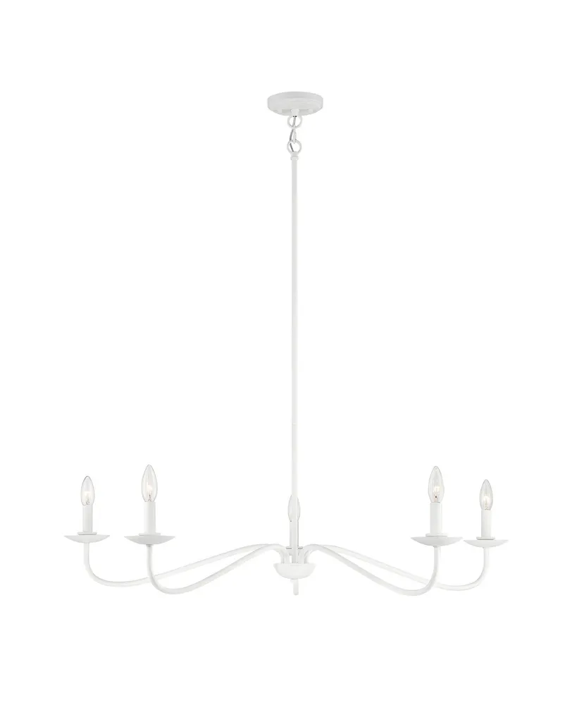 Trade Winds Lighting Trade Winds Harper 5-Light Chandelier in Bisque White