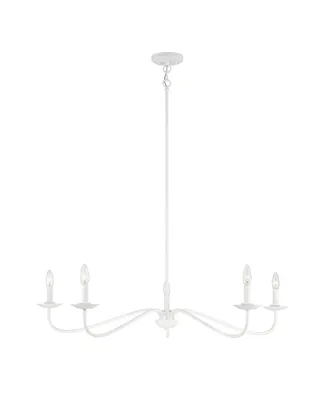 Trade Winds Lighting Trade Winds Harper 5-Light Chandelier in Bisque White