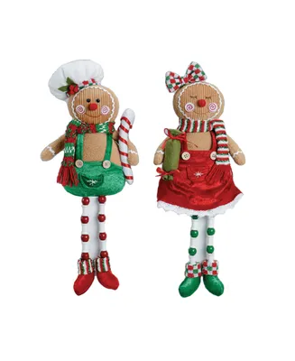 Santa's Workshop 18" Christmas Gingerbread, Set of 2