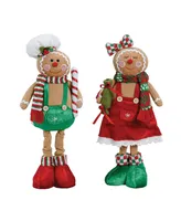 Santa's Workshop 15.5" Christmas Gingerbread, Set of 2