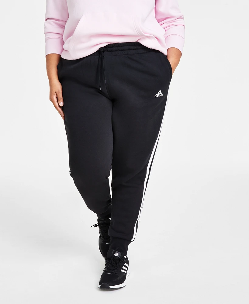 adidas Plus Essentials 3-Stripe Fleece Joggers