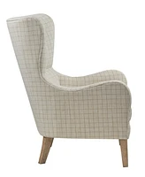 Madison Park Arianna Fabric Swoop Wing Chair