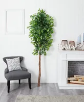 Nearly Natural 72" Artificial Double Trunk Ficus Tree No Pot