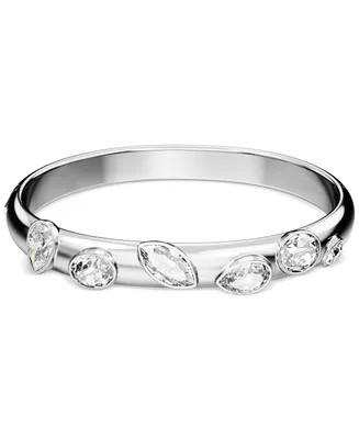 Swarovski Rhodium-Plated Mixed Crystal Bangle Bracelet