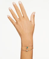 Swarovski Silver-Tone Stilla Two-Row Bangle Bracelet