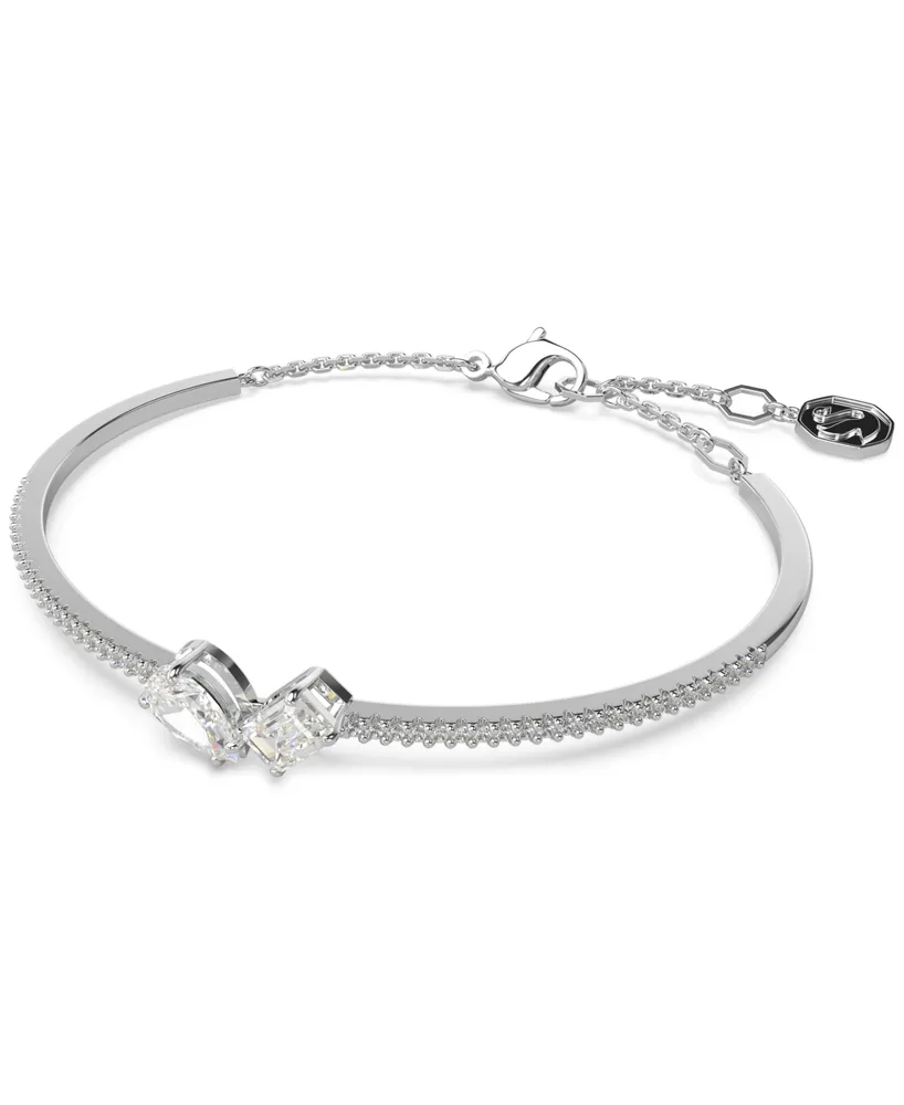 Swarovski Silver-Tone Mesmera Crystal Bangle Bracelet