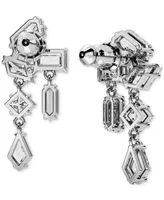 Swarovski Silver-Tone Mesmera Crystal Cluster Drop Earrings