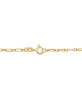 Italian Gold Children's Paperclip Link 13" Chain Necklace in 14k Gold